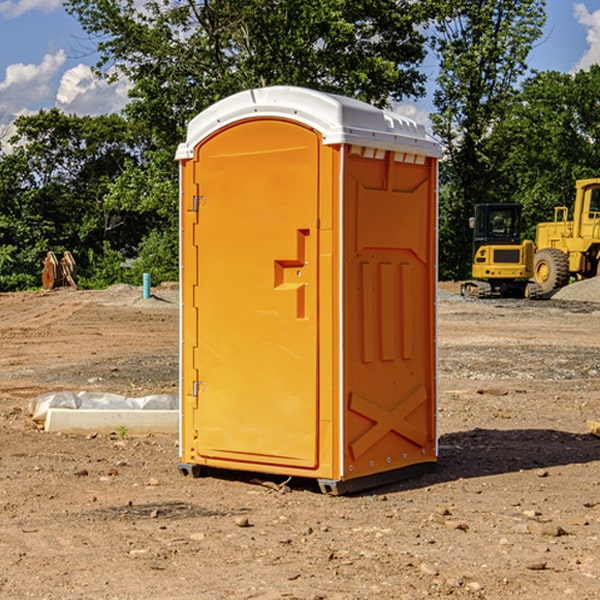 how often are the porta potties cleaned and serviced during a rental period in Apple Springs Texas